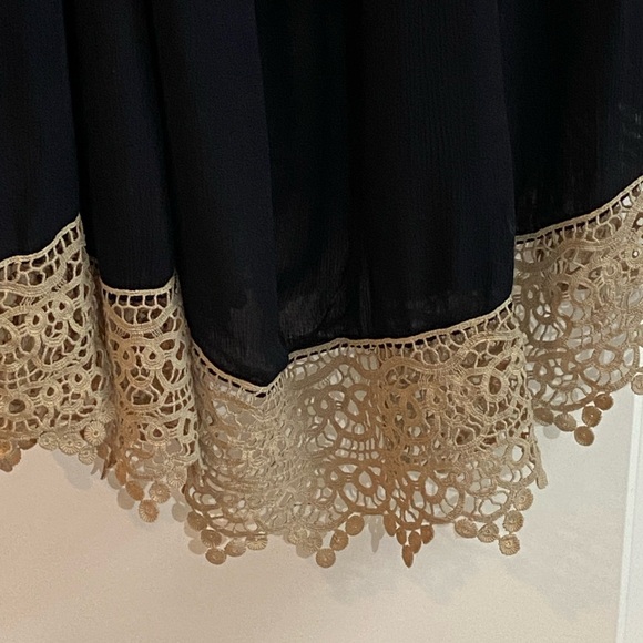 Free People Intimately Womens Sz XSmall Star Slip Crochet Black Boho Dress - Picture 10 of 16